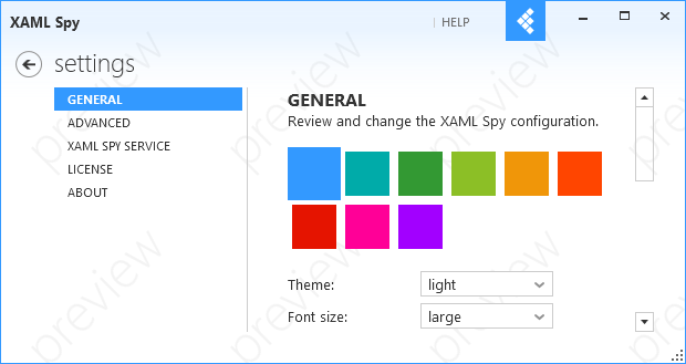 XAML Spy settings